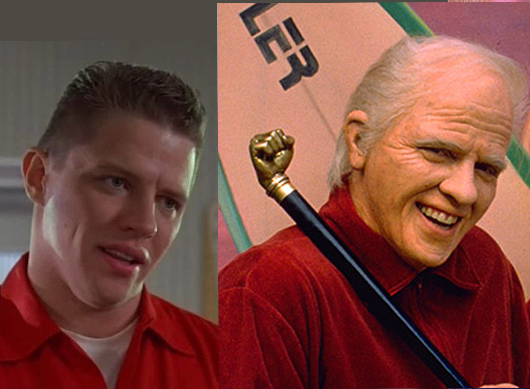 Biff makeup - behind the scenes.